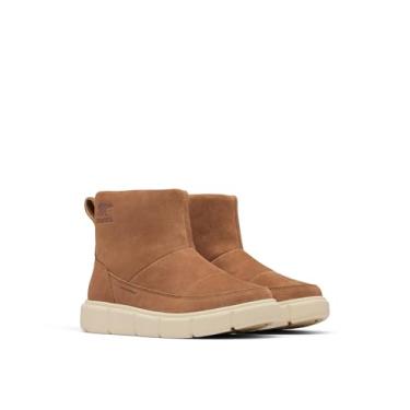 Imagem de Sorel Bota de neve feminina Explorer II sem cadarço à prova d'água, Veludo bronzeado/giz, 38