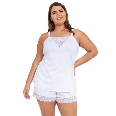 Imagem de Pijama Short Doll Baby Doll IMI Lingerie Em Microfibra E Renda Plus Si