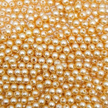 Imagem de Miçanga Passante Pérola Lisa Abs 6mm 100pçs 15g Pulseira Escolha a Cor