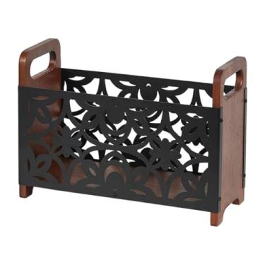 Imagem de YWJLQH Porta-revistas, cesto organizador de arquivos, versátil para mesa, porta-revistas decorativo, pasta organizadora para envelopes e correspondências, Flor