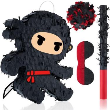 Imagem de Piñata Karate Ninja Zhanmai Black Ninja Party 42 x 33 x 8 cm