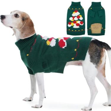 Imagem de Nanaki Suéter Dachshund com gola rolê para cães de tricô de raças médias meninos e meninas, moletom quente de inverno, Natal, Halloween, Ação de Graças, roupa para brincar ao ar livre, roupa de beagle