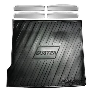 Imagem de Kit Protetor Porta Malas Maçaneta Duster Cromado Espelhado - Shekparts