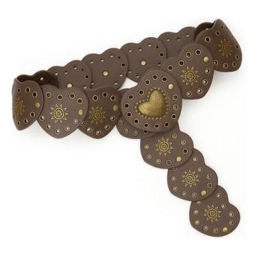 Imagem de Cinto Boho Chic Feminino Estilo Country Formato De Coração - Alwy, Mar