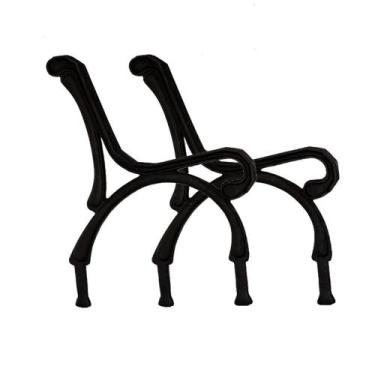 Imagem de Par Pé De Banco Praça De Jardim Gigante Em Ferro Fundido - FUNDIÇAO SA