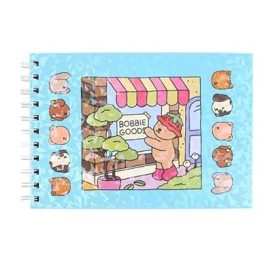 Imagem de Livro de Colorir Relaxante Bobbie Goods Tema Fofuras e Criaturas Encantadas (Azul)