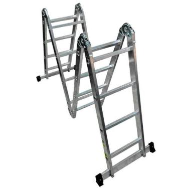 Imagem de Escada Articulada Alumínio 4X4 16 Degraus - Prime