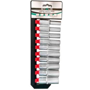 Imagem de Jogo de Soquete Sextavado Longo 1/2 Pol 10 Peças - Stels