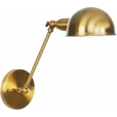 Imagem de WLHAZMWY Candeeiro de parede rústico industrial arandela metal preto E27 lâmpada estilo vintage para banheiro cozinha sala de estar corredor (ouro)