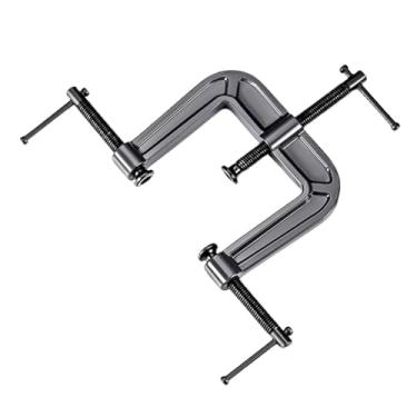 Imagem de Gralara Grampo de 3 vias para marcenaria, braçadeira para móveis, marceneiro, soldagem, construção de armários, reparo, instalação de gavetas, clipe de