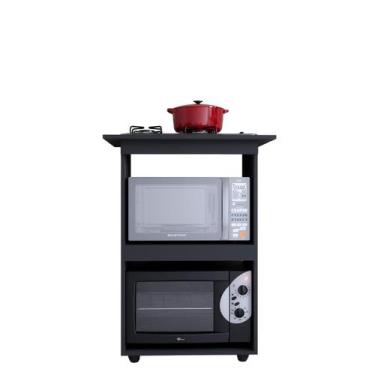 Imagem de Balcão para fogão cooktop 4 bocas multiuso microondas e forno cozinha 