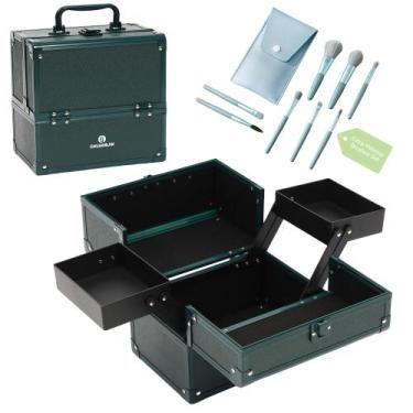 Imagem de Estojo de maquiagem CHUANGJIN 2 bandejas Lockable Green Pro