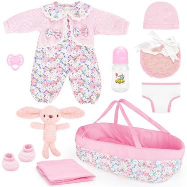 Imagem de Acessórios para bonecas DeAo Roupas para bonecas com berço