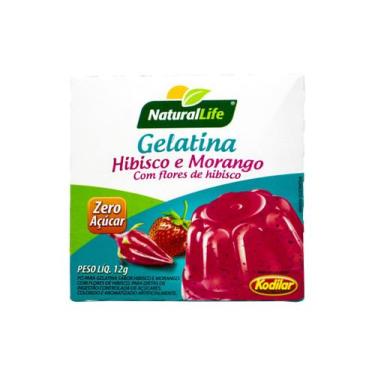 Imagem de Gelatina Zero Açúcar Hibisco com Morango 12g Natural Life