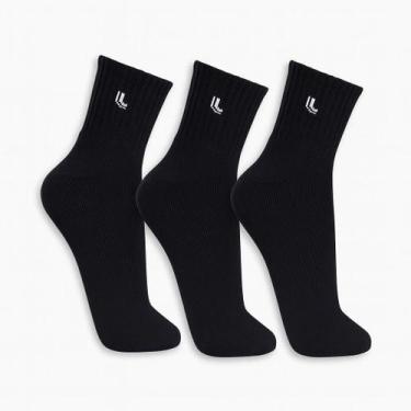 Imagem de Meia Lupo Kit C/3 Sport AM Tam 37 a 40 Preta