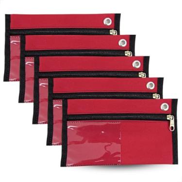 Imagem de 5 Malotes Sangria Caixa A6 Loja Contabilidade Dinheiro 20x12 cm Cor: Vermelho