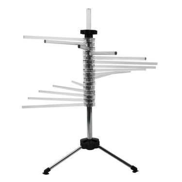 Imagem de Varal Secador de Massas / Macarrão em Aço Inox e Plástico C/ Pegador e 16 Varetas