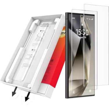 Imagem de SOOPII Película de vidro 9H para Samsung S24 Ultra, kit de fácil instalação, ultradurável, película de vidro temperado à prova de estilhaçamento sem bolhas para Galaxy S24 Ultra de 6,8 polegadas