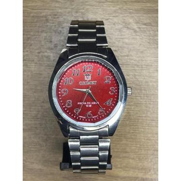 Imagem de Relógio masculino e feminino social Orimet à prova d água, Vermelho 2