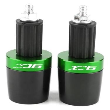 Imagem de Acessórios de motocicleta de alumínio CNC Plugue de extremidade deslizante para guidão de motocicleta tampas de extremidades compatíveis com Y&AMAHA XJ6 XJ6N XJ6-S XJ6-F (verde)