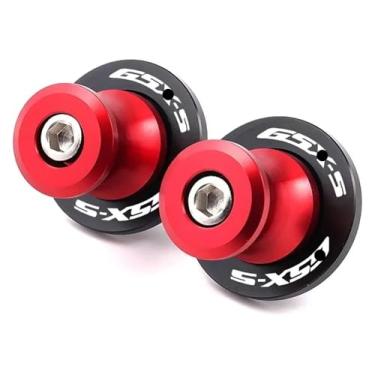 Imagem de BYYINGSUS Parafusos de suporte deslizante de carretel de braço oscilante CNC M8 para motocicleta compatíveis com GSXS 750 1000 GSX-S750 GSX-S1000 GT GSX-S950 2011-2021 2022 2023 (vermelho)