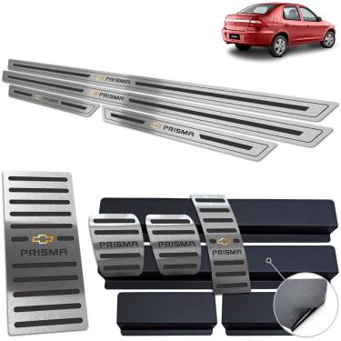 Imagem de Descanso De Pé + Soleira Pedaleira Preto Prisma 2006 A 2012