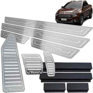 Imagem de Pedaleira Auto Soleira Descanso Prata Fiat Toro 2016 2021