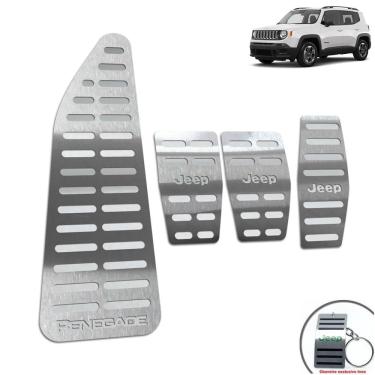 Imagem de Pedaleiras Com Descanso Jeep Renegade Manual Prata
