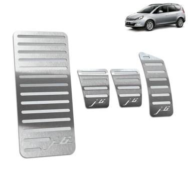 Imagem de Descanso Pedaleira Manual Aço Inox Jac J6 2011 A 2016 Prata