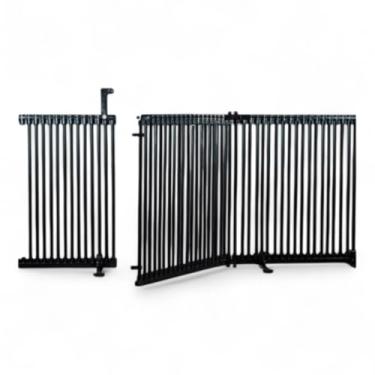 Imagem de Cercado Jardim & Piscina Modular 2,92m com Portão 1,5cm Espaçamento Altura 60cm 80cm 100cm Cores Preto ou Branco Extensível Seguro para Pets e Crianças (Preto, 80cm | Altura)