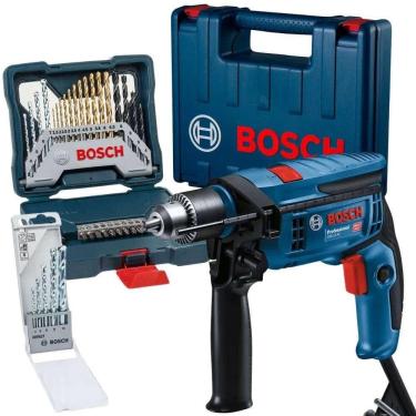 Imagem de Furadeira de Impacto 1/2 POL 750W 12B8 com Maleta e Kit de Brocas 35 Peças BOSCH
