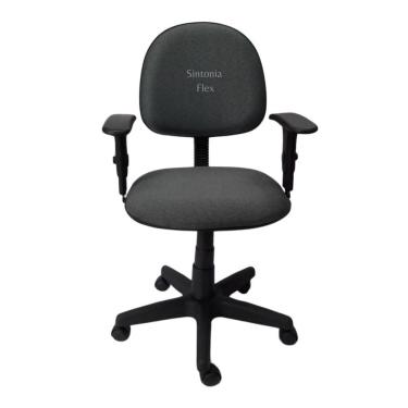 Imagem de Cadeira Executiva Giratoria Braço Regulagem Altura E Pistão