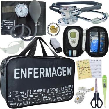 Imagem de Kit Enfermagem + Aparelho Medidor Glicose Completo Premium - Love Saud