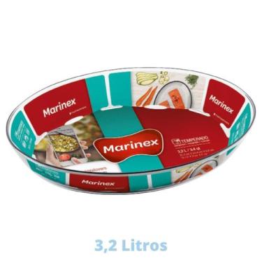 Imagem de Assadeira Oval de Vidro 3,2 L Assados Costela Doces Marinex - NADIR FI