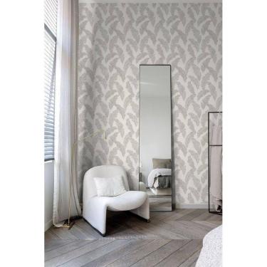 Imagem de Papel de parede maison folhagem branco - 10m x 0.53m