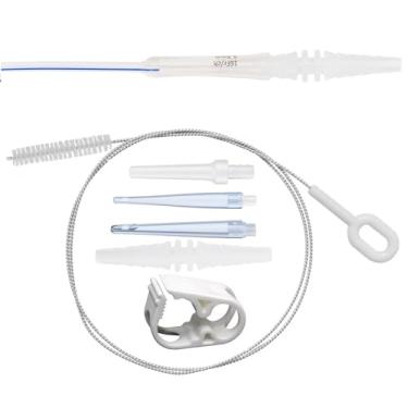 Imagem de Kit de acessórios para enema com 4 peças, adaptador de enema, limpador de escova, bocal, peças sobressalentes para enema, adaptador de mangueira, extensor de conector + escova de limpeza de tubos de