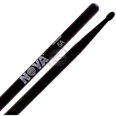 Imagem de Baqueta Vic Firth Nova Series Hickory Black Padrão 5A Clássica Preta com Ponta de Madeira 7365