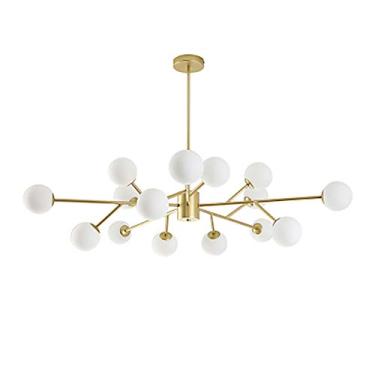 Imagem de Lustre G9 Sputnik Abajur Branco Luminárias de Teto Lustres de Metal Luminária Pendente Moderna Compatível com Sala de Jantar Cozinha Sala de Estar Quarto, Decoração Moderna