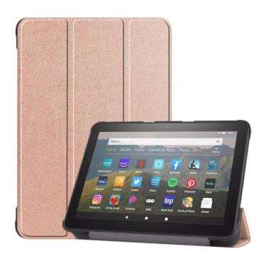Imagem de Capa Case Para Tablet Amazon Fire Hd 10 10.1 13ª GERAÇÃO 2023 DM ACESSÓRIOS (ROSÊ)