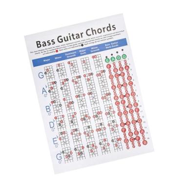 Imagem de RiToEasysports Gráfico de Acordes de Baixo de 4 Cordas - Ferramenta de Aprendizagem Essencial para Iniciantes Praticarem Acordes e Técnicas de Dedilhado
