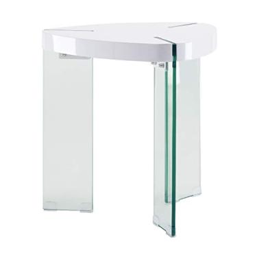 Imagem de Mesa de centro moderna de vidro temperado transparente e alto brilho para sofá, mesa de jantar, cadeiras laterais de poliuretano, móveis para casa, escritório, sala de estar (mesa de centro 1) (mesa