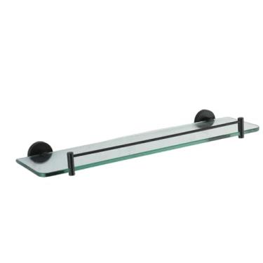 Imagem de Ferragens de banheiro 304 aço inoxidável fosco preto suporte de papel higiênico suporte de sabão barra de toalha acessórios de vaso sanitário, barra dupla preta (prateleira preta)