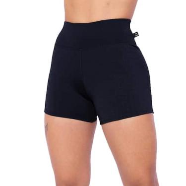 Imagem de Short feminino suplex academia fitness na cor preta no tamanho 38 - Le