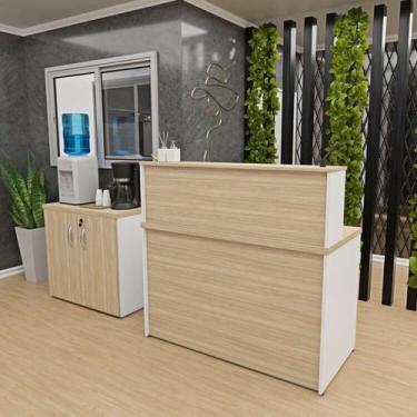 Imagem de Conjunto Armário Baixo Balcão Atendimento Recepção - Espresso Móveis