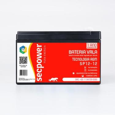 Imagem de Bateria Selada 12V 12ah Ciclo Profundo Vrla Agm - Nobreak - SEC POWER