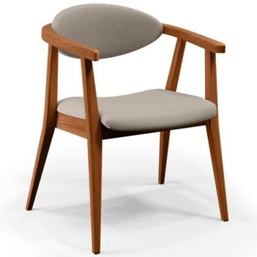 Imagem de Poltrona Cecília Linho Bege - LYAM DECOR