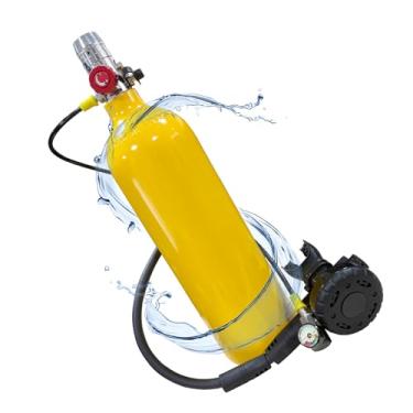 Imagem de Orcair Kit de tanque de mergulho 2L, tanque de pulmão certificado DOT, tanques de pulmão de mergulho de 25 a 35 minutos, pulmões portáteis de mergulho, pressão máxima de 3000 psi, tanque de alumínio