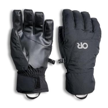Imagem de Outdoor Research Luvas masculinas Revolution Undercuff GORE-TEX | Luvas de esqui Etip, impermeáveis e à prova de vento, isoladas, pretas, médias