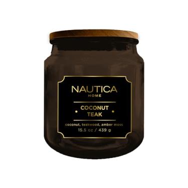 Imagem de Nautica Vela de cera de mistura de soja, teca de coco, 440 g.