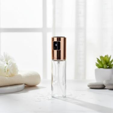 Imagem de Pulverizador de óleo para cozinhar, frasco de spray de azeitona para cozinha, 100 ml, frasco de vidro para cozinhar/salada/churrasco (ouro rosa)